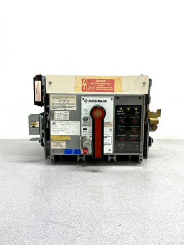 800 Amps, General Electric #TP88SSZ, Power Break Circuit Breaker, 3 Pole, 600 VAC, RMS-9 Micro Versa Trip
