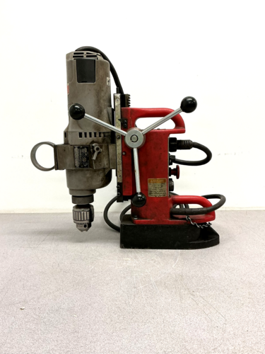 Milwaukee #4202, electromagnetic drill press, 1-1/4" capacity, 250/500 RPM, 120 V., 60 Hz., 12.5 A.