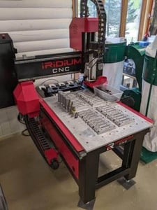 Iridium #STD-24x36, CNC Router, 24" x 36" table, 10 HP ISO30 spindle, 5-tool ATC, dust collector, Linux