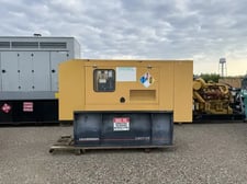 60 KW Caterpillar #D60-P4S, diesel generator set, 240V., 1-Ph., standby, sound attenuated enclosure, 500 gal.