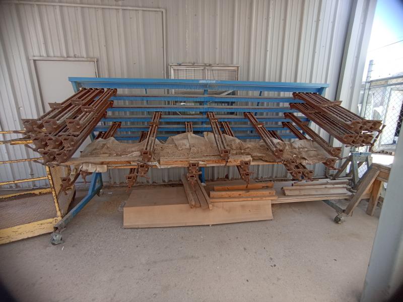 JLT Clamps #79F-12-PC, Manual Panel Clamp Rack, 40" max. clamp opening, 12' width x 40" D rack, 5 levels, 6