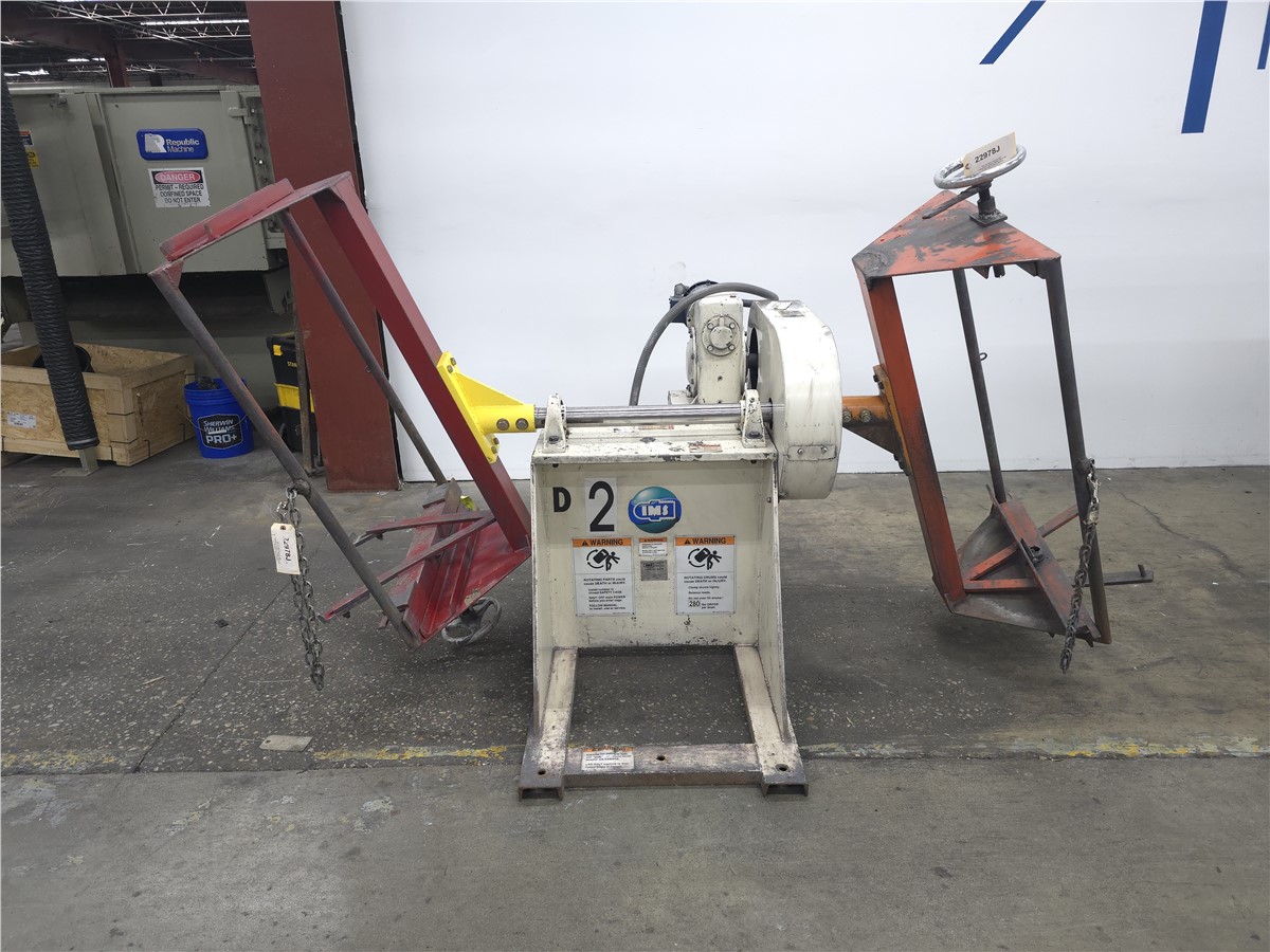560 LB IMS #TBD1500, Dual Drum Tumbler, (2) 55 Gallon Drum Capacity, 2 HP, 230-460 V.