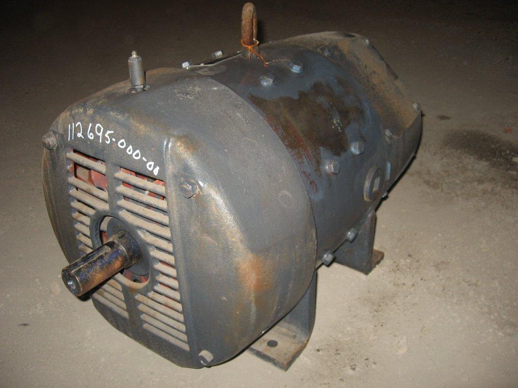 10 HP 1150/2800 RPM General Electric, Frame 326, 240 Volts, TEFC, Shunt, DC Motor