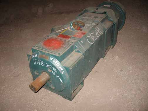 30 HP 1750/2300 RPM Reliance, Frame 2812ATZ, 240 Volts, TEFC, Shunt, DC Motor