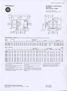40 HP 850/1700 RPM Westinghouse, Frame 445A, 240 Volts, DP, Stab Shunt, DC Motor
