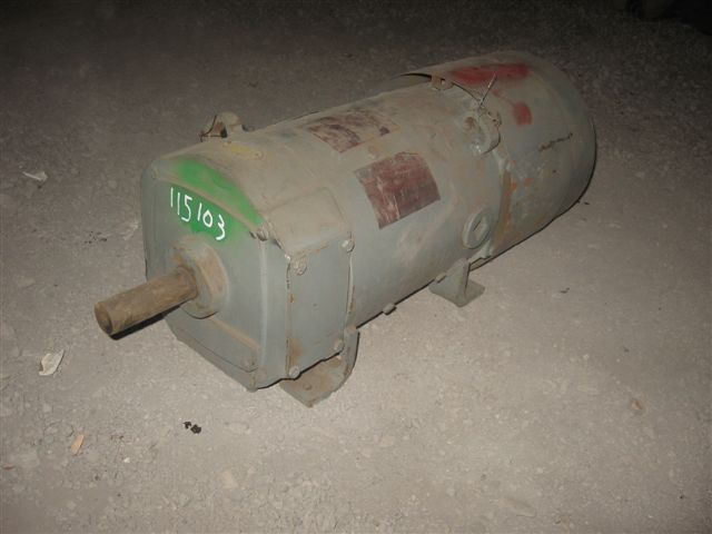 5 HP 1750/3000 RPM General Electric, Frame 2110AT, 240 Volts, TEFC, DC Motor