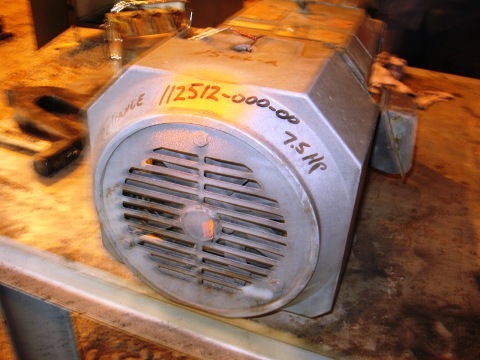 7 HP 1750/2300 RPM Reliance, Frame 2113ATZ, 240 Volts, TEFC, Stab Shunt, DC Motor