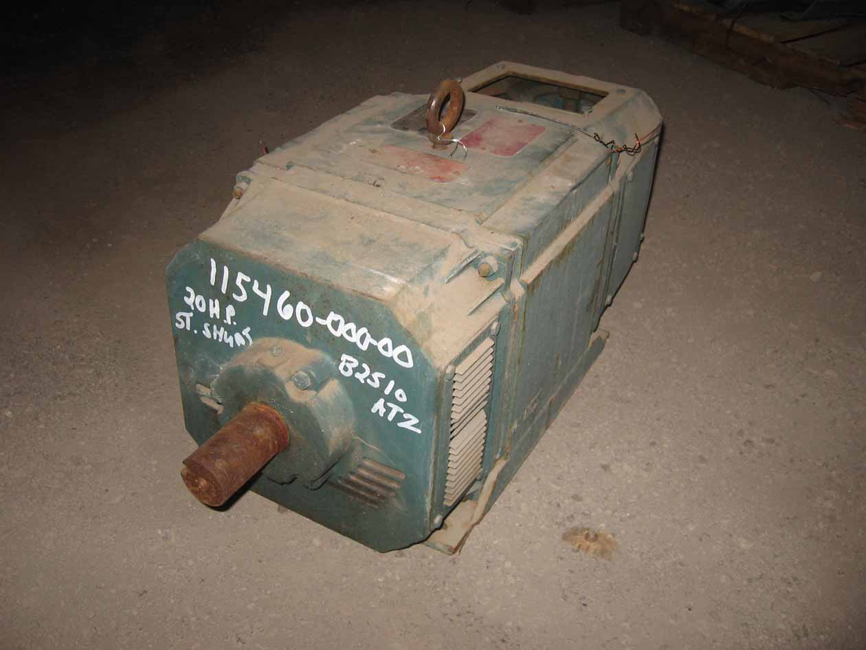 20 HP 1150/3450 RPM Reliance, Frame 2510ATZ, 240 Volts, DPFV, Stab Shunt, DC Motor 2 available)