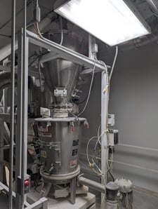 Acrison #402X-170-2, Gravametric Feeder, 304 Stainless Steel, 2000 lbs./hr., 10 cu.ft. hopper, 10" conical