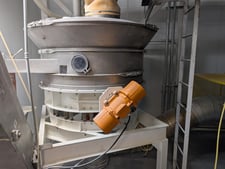 Kason #K60/72-1FBD-SS, Vibrobed fluid bed dryer, 60" diameter, 304 Stainless Steel, 2000 lbs./hr., 0.5 MM BTU