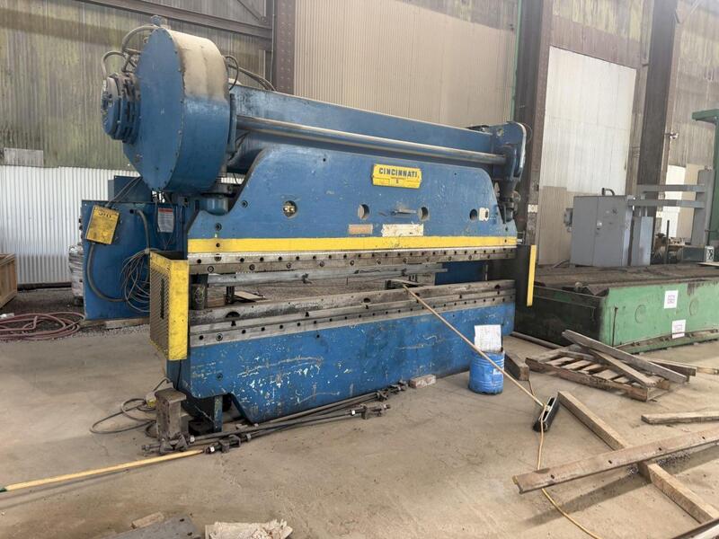 Image for 135 Ton, Cincinnati #5, Mechanical Press Brake, 120" bed length, 3" stroke, Hurco autoshape back gauge