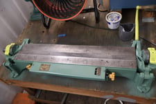 30" Pexto #63F, Hand Operated Bar Folder, 22 gauge, 1/8" - 1" back gauge, 1/4" round fold diameter, 1.25"
