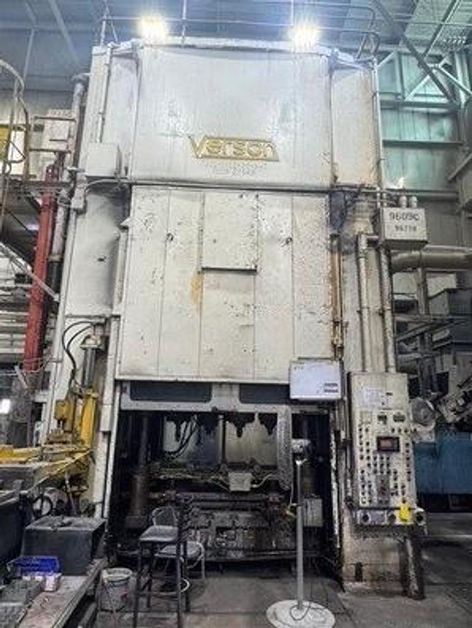 1500 Ton, Verson #T-SE2-1500-96-54, Transmat Straight Side Double Crank Press, 96" x54" Bed, 24" Stroke, 54"