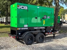 100 KW JCB #G125RST4F, diesel generator set, prime, trailer/enclosed, voltage selector switch, 3 hours, 2024