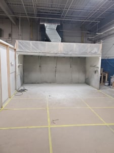 Std Tools & Equip #OFB-1000-16-2XLC, Open Face Spray Booth, 15' x 8', Lighting, Ventilation, CA Technologies