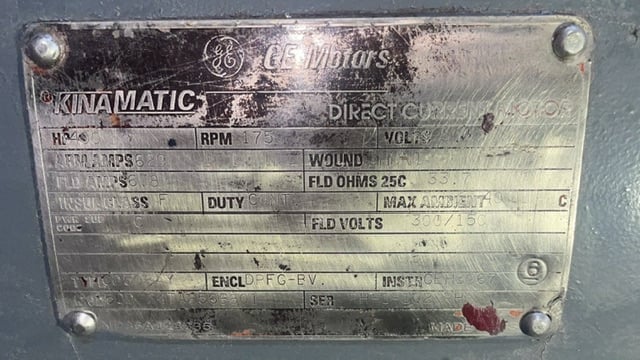 400 HP 1800 RPM General Electric, Frame 508AY, DPFVBB, 500 VA, 300/150 VF
