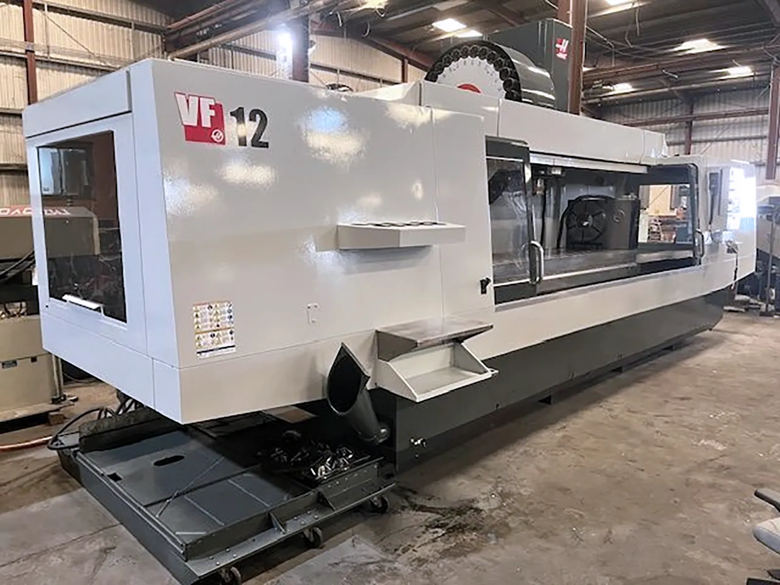 Haas #VF-12, CNC vertical machining center, 4-Axis, 30 automatic tool changer, 150" X, 32" Y, 30" Z, 7500