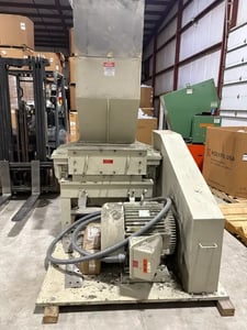 16" x 24" Nelmor #1424, Plastic Granulator, 60 HP, 3 rotor knives, 2 bed knives, 0.38" screen, unitized