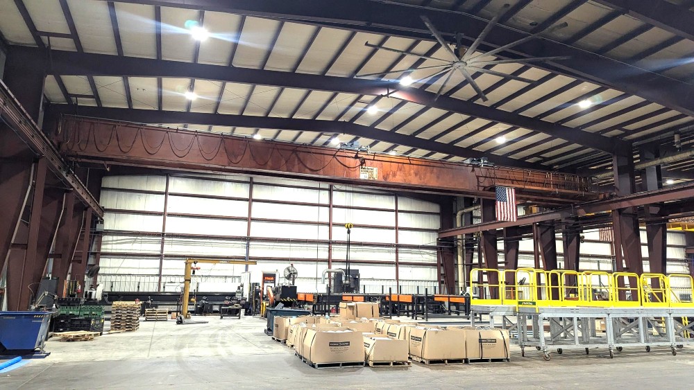 12 (6/6) Ton, Kone, 88' 6" Span, 26' Lift, Class D, Radio Control, VFD Bridge/Trolleys, 2010s, (2 available)