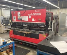 80 Ton, Amada #FBD-8025-NT, cnc press brake, 8.4' overall, 86.6" between housing, 15.75" throat, 5.9" stroke