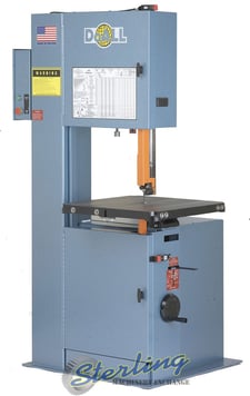20" x 13" DoAll #2013-V3, manual, 26" x 26" tilting table, 30-5500 FPM, 3 HP, new, #SM2013V3