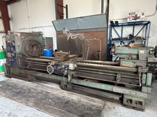 30" x 118" Kingston #HK-3000, Manual Lathe, 20.75" socs, 22" bed width, 12.5" spindle bore, 20 HP, 300 RPM