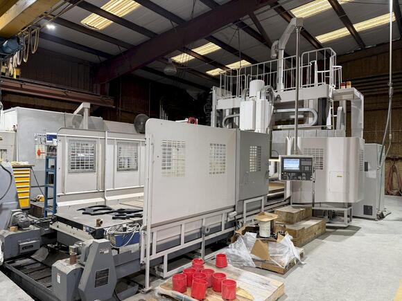 Okuma #MCV-AII, CNC Double-Column Vertical Machining Center, 157" X, 78" Y, 18" Z, 51.5" x 36" rotary table