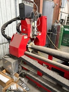 DynaTorch #706-EC, CNC tube plasma cutter, 1' x 20' table, 100 amp Hi-Def Thermal Dynamics power source