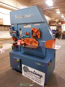 6" x 6" x 1/2" Scotchman #FI-8510-20M, 85 ton ironworker, adjustable electric stroke Control w/scale