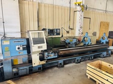 Dainichi #DL75x400, CNC Lathe, 29.5" Swing, 28.8" diameter x 157" L, 12" Chuck, 12-1,120 RPM, 15/10 HP, Fanuc