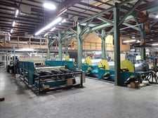 72" x 16" gauge Iowa Precision #GAF72-6/DCT7216-2, coil line, 12,000 lb., (3) 2-roll uncoilers, 8-head punch
