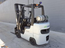 6,000 LB Unicarriers #MCU1F2A30LV, Propane Forklift, 203" lift height, 42" forks, 3 stage mast, fork