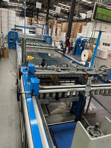 65" BW Marquip #Sheet-Wizard, Dual Rotary Sheeter, 73" x 72" roll stands, 16"-65" sheet length, 5,000 lb.