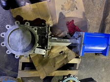 12" ITT Fabri-Valve, Pneumatic Slide Gate Valve, Stainless Steel