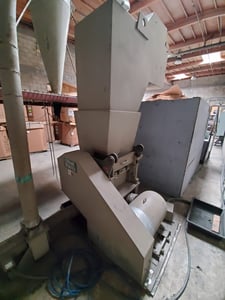 19-7/8" x 21-1/8" Conair Wortex, Plastic Granulator, 3 fly/2 bed knives, blower, control panel, 50 HP