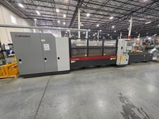 Mitsubishi #ML-3015LVP-Plus, CNC CO2 Laser, 4000 watt, 120" x 60" max. sheet, 122" X, 61" Y, 3.54" Z, pallet