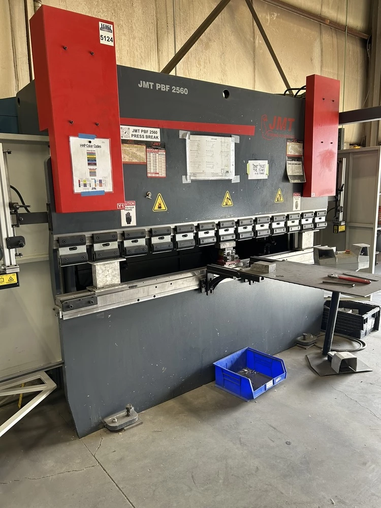 66 Ton, JMT #PBF-2560, CNC Hydraulic Press Brake, 8.3' overall, 85" between housings, 6.3" stroke, Delem