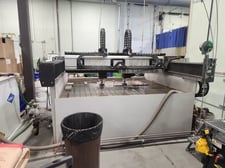 Wardjet #X-1515, CNC Waterjet Cutting System, 5' x 5' table, 50 HP pump, 60,000 PSI, 12" Z, dual programmable
