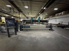 Flow #Mach-500-4060, CNC Waterjet, 13.6' x 20' table, 100 HP Hyperjet pump, 94,000 PSI, dual 5-axis taper