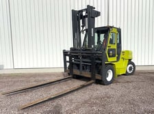 14000 lb. Clark #C70D, forklift, 146" lift height, Iveco diesel engine, pneumatic tires, 2-stage mast