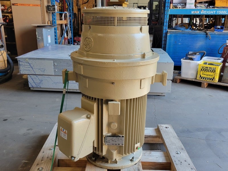 50 HP 1780 RPM General Electric #5KS326SAJ5045, Frame L326TP16, 575 Volts, TEFC, XSD Ultra Vertical Hollow