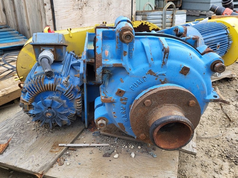 1020 GPM @ 240' TDH, Warman #6/4-AH, Horizontal Centrifugal Slurry Pump, 6" suction x 4" discharge, 50 HP