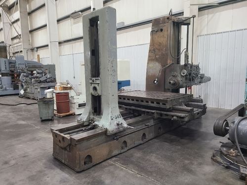 5" Giddings & Lewis #350-T, Table Type Horizontal Boring Mill, 74" x 48" table, 72" X, 48" Y, 36" quill
