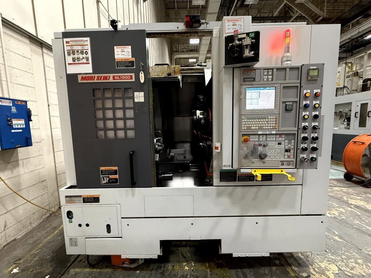 Mori Seiki #NL-1500MC/500, 4-Axis CNC lathe, 14.02" turning diameter, 20.2" turning length, 8" chuck, 11.02"