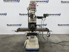 Birmingham #BPS-1649, vertical mill, 9" x49" table, Acu-Rite 2-Axis digital read out, X-Axis power feed, R8