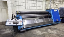 120" x 1/2" Davi #MCB-3028, 4-roll plate bending roll, 5/16" pre-bend, 10.9" top roll diameter, 10 HP, 20