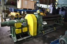 8' x 1/4" Beloit Hendley & Whittemore #8-G, initial type plate bending roll, angle bending attachment, manual