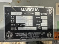 6 KVA 480 Primary, 380 Secondary, Marcus Transformer of Canada, Ltd., Autotransformer, 3-Phase