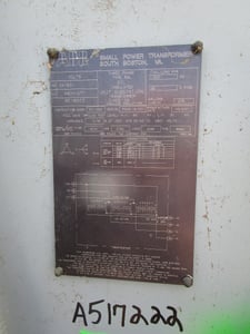 1500 KVA 4160 Primary, 480Y/277 Secondary, ABB, 3-Phase Oil-Filled Unit Substation Transformer
