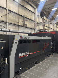 Amada #LCG-3015, CNC Fiber Laser Cutting System, 5' x10', 122" x62" x3.93" travel, 6000 watt, ANBC 3i